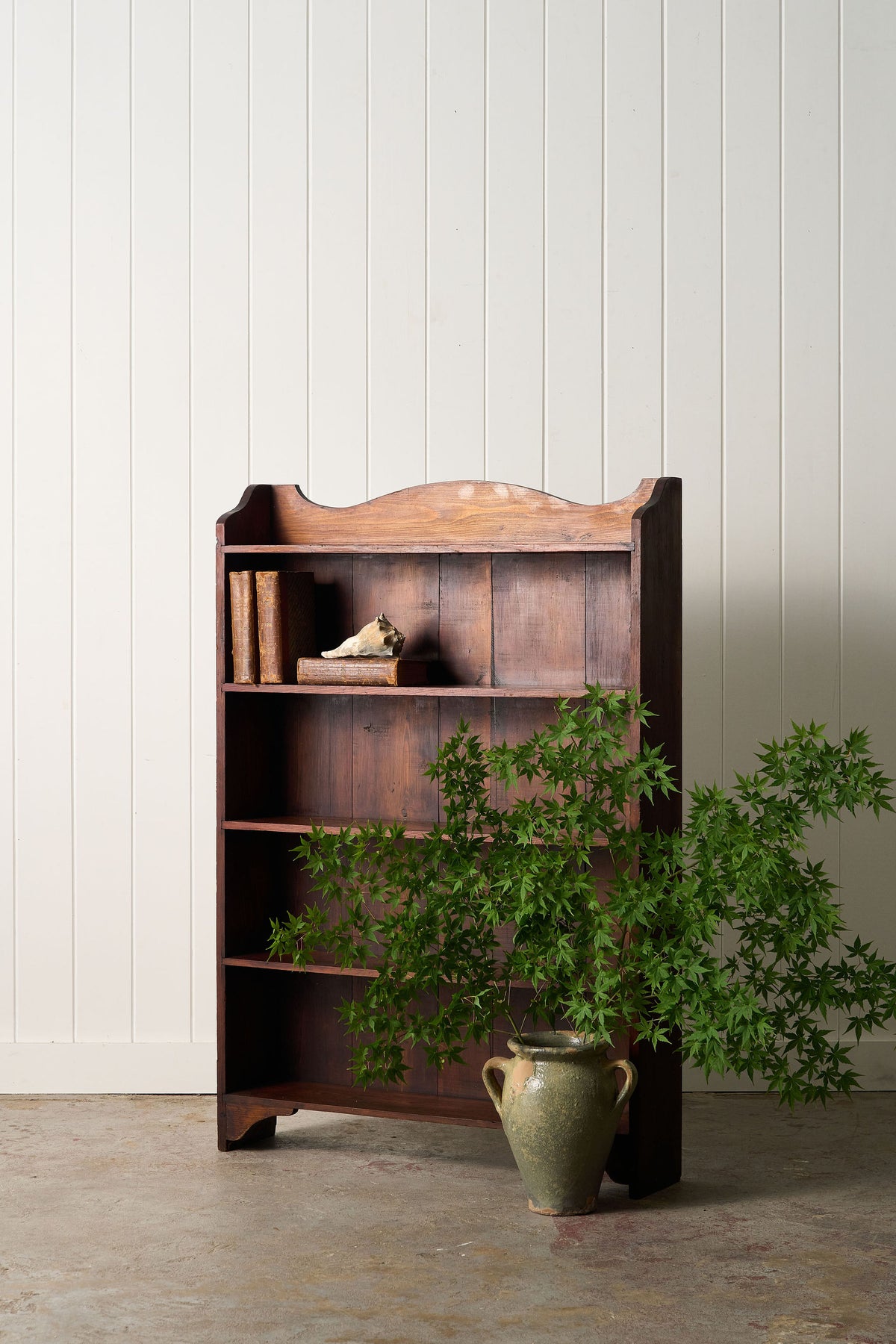 19th Century English Oak 5-Shelf Bookcase