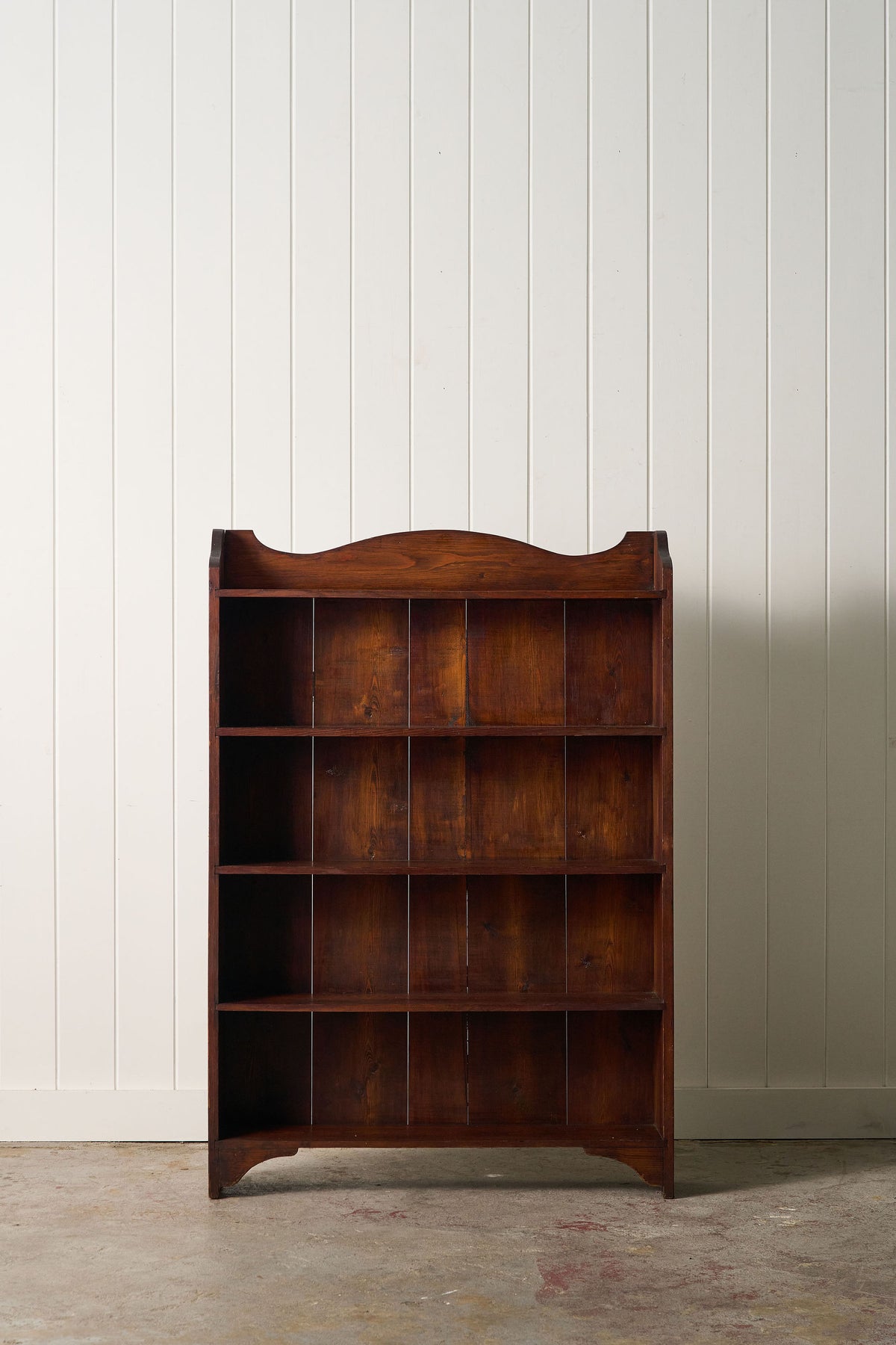 19th Century English Oak 5-Shelf Bookcase