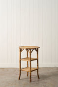 Load image into Gallery viewer, 19th Century English Tortoise Bamboo Octagonal 3 Tiered Table
