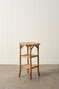 Load image into Gallery viewer, 19th Century English Tortoise Bamboo Octagonal 3 Tiered Table
