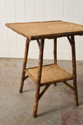Load image into Gallery viewer, 19th Century Tortoise Bamboo Two-Tiered Table
