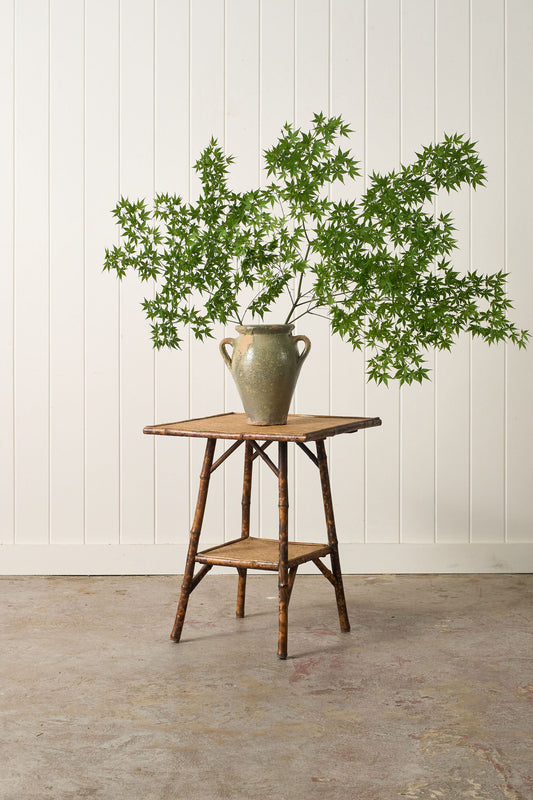 19th Century Tortoise Bamboo Two-Tiered Table