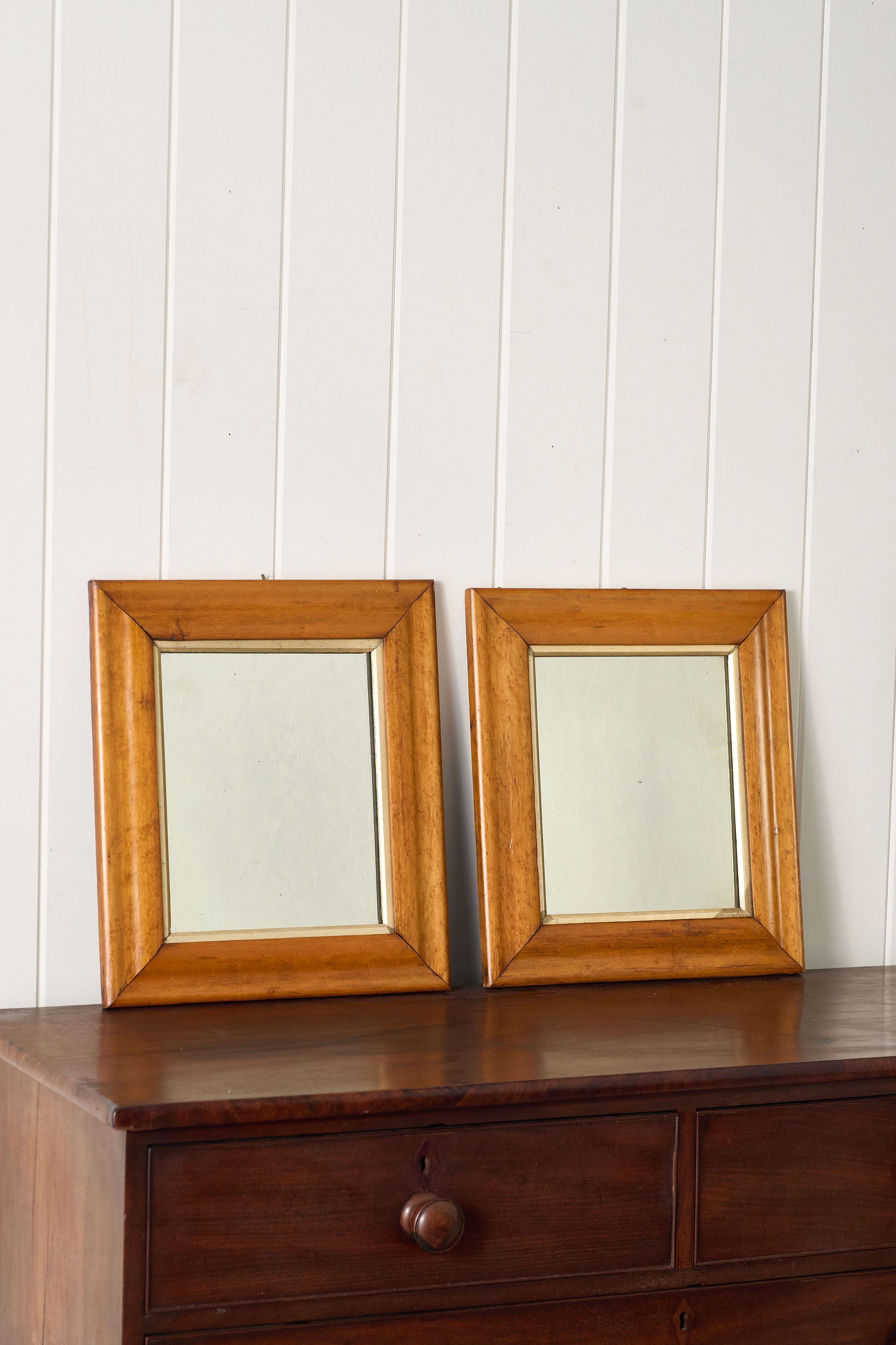 PAIR of 19th Century Maple Framed Mirrors