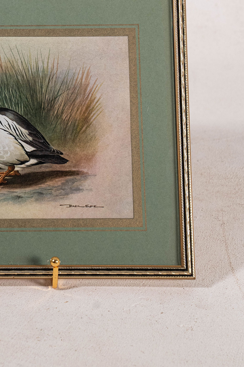 SET of 3 Signed Duck Prints with Green Mats