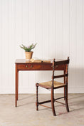 Load image into Gallery viewer, 19th Century English Mahogany Side Writing Table with Swan Handles
