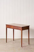 Load image into Gallery viewer, 19th Century English Mahogany Side Writing Table with Swan Handles
