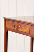 Load image into Gallery viewer, 19th Century English Mahogany Side Writing Table with Swan Handles
