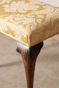 Load image into Gallery viewer, Antique English Stool with Padded Feet + Shell Details
