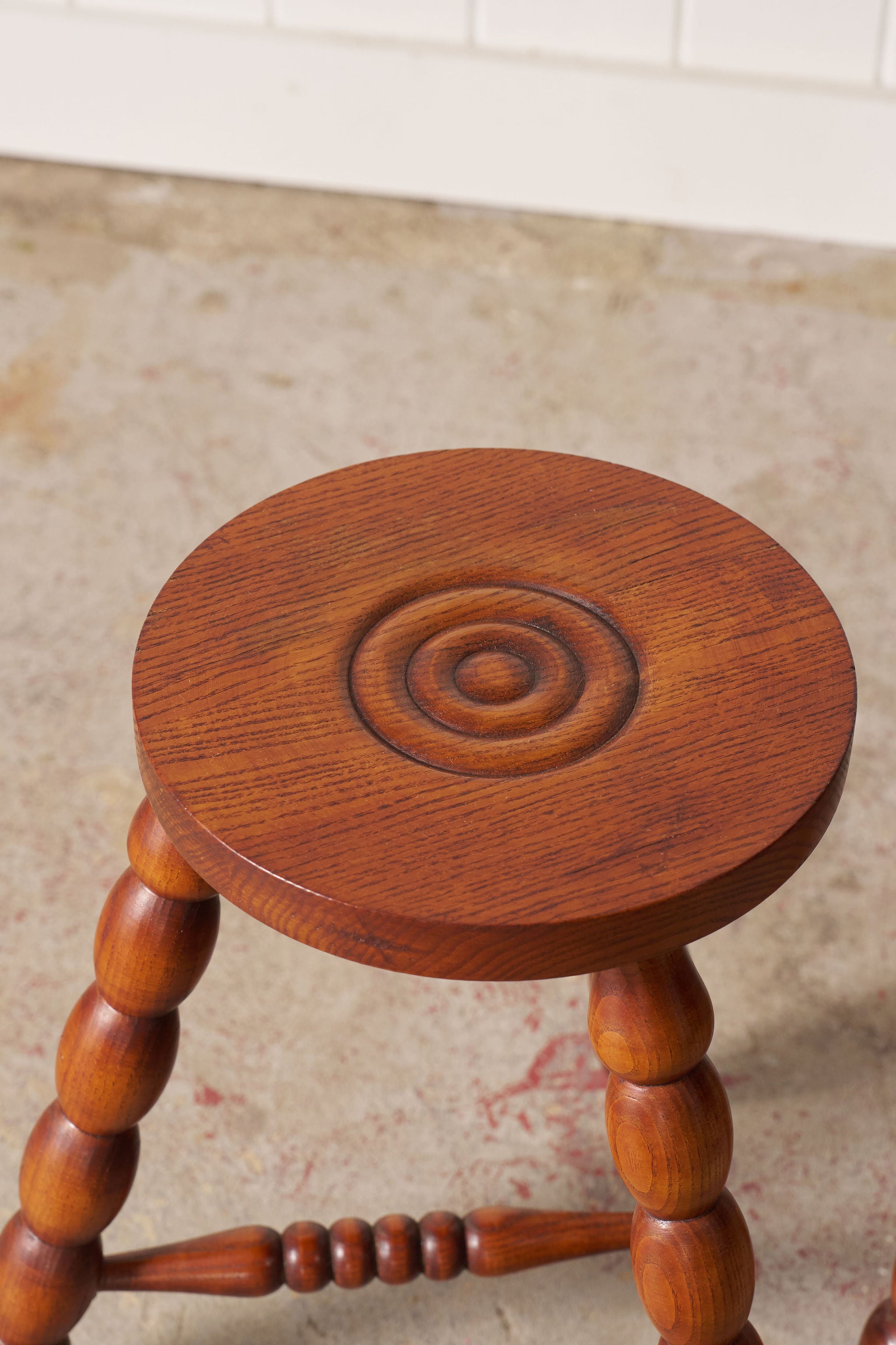 Vintage French Bobbin Stool