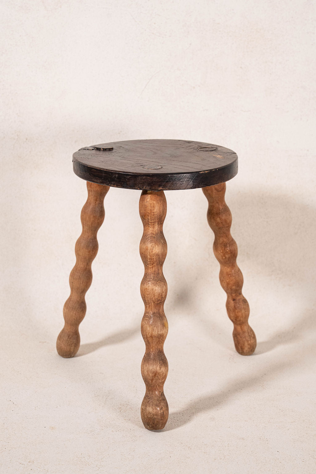 Antique Two-Toned Bobbin Joint Stool