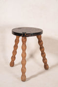 Load image into Gallery viewer, Antique Two-Toned Bobbin Joint Stool
