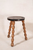 Load image into Gallery viewer, Antique Two-Toned Bobbin Joint Stool
