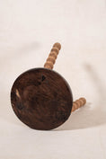 Load image into Gallery viewer, Antique Two-Toned Bobbin Joint Stool

