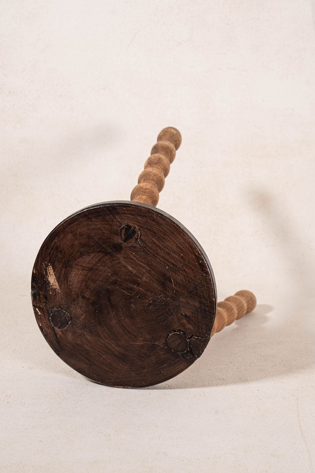 Antique Two-Toned Bobbin Joint Stool