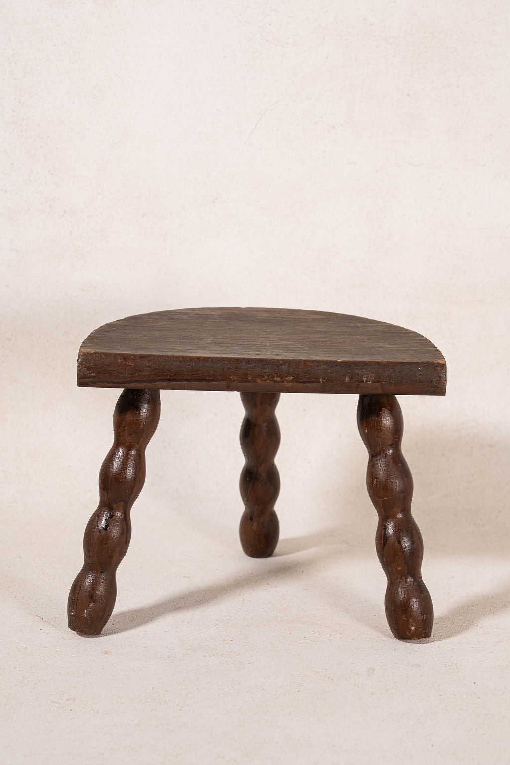 Antique Half Moon Bobbin Joint Stool