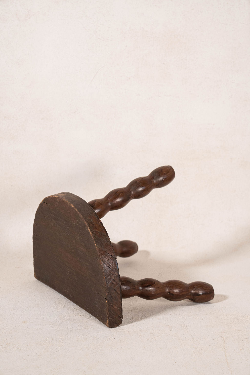 Antique Half Moon Bobbin Joint Stool