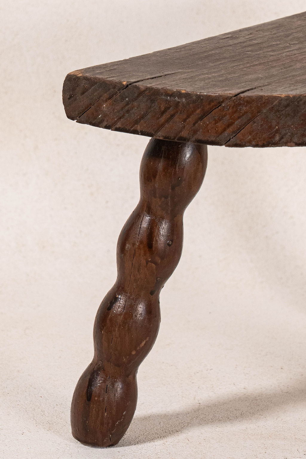 Antique Half Moon Bobbin Joint Stool