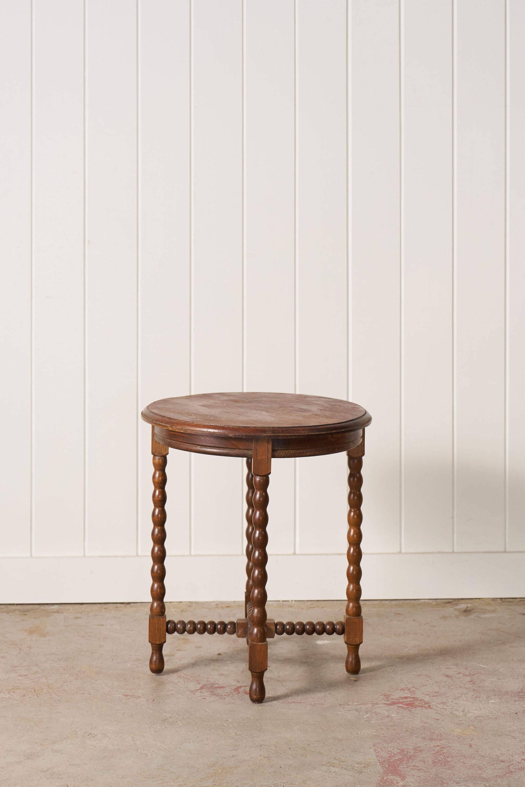 Round English Bobbin Side Table