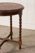 Load image into Gallery viewer, Round English Bobbin Side Table
