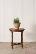 Load image into Gallery viewer, Round English Bobbin Side Table
