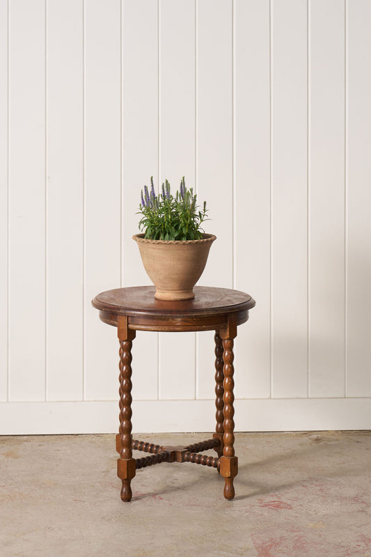 Round English Bobbin Side Table