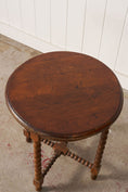 Load image into Gallery viewer, Round English Bobbin Side Table
