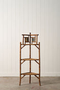 Load image into Gallery viewer, 19th Century English Tiger Bamboo Corner Shelf
