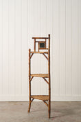 Load image into Gallery viewer, 19th Century English Tiger Bamboo Corner Shelf
