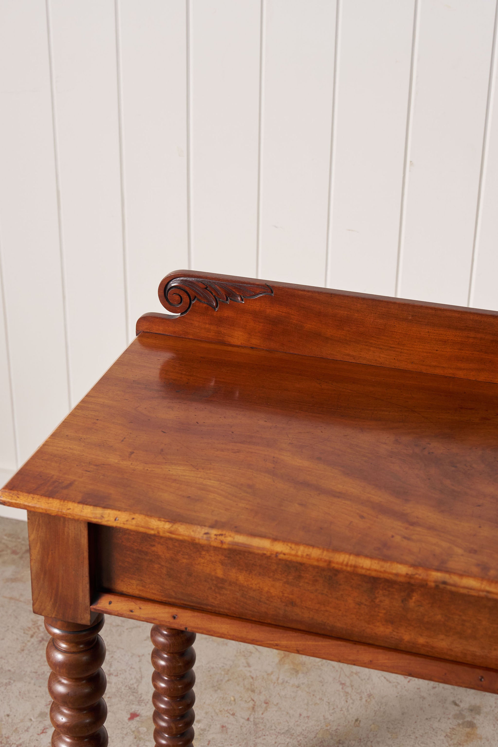 Victorian Mahogany Console with Bobbin Legs