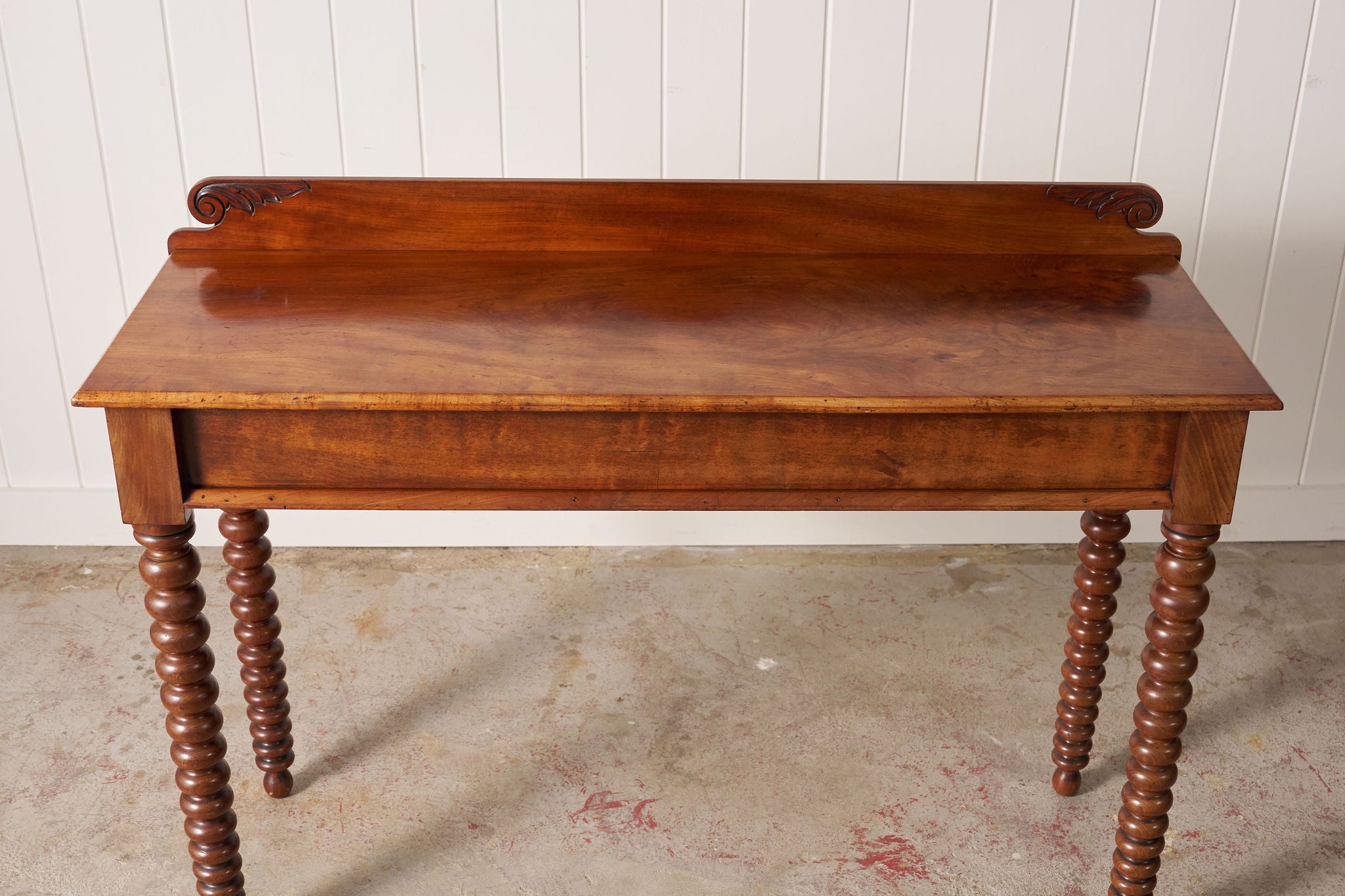 Victorian Mahogany Console with Bobbin Legs