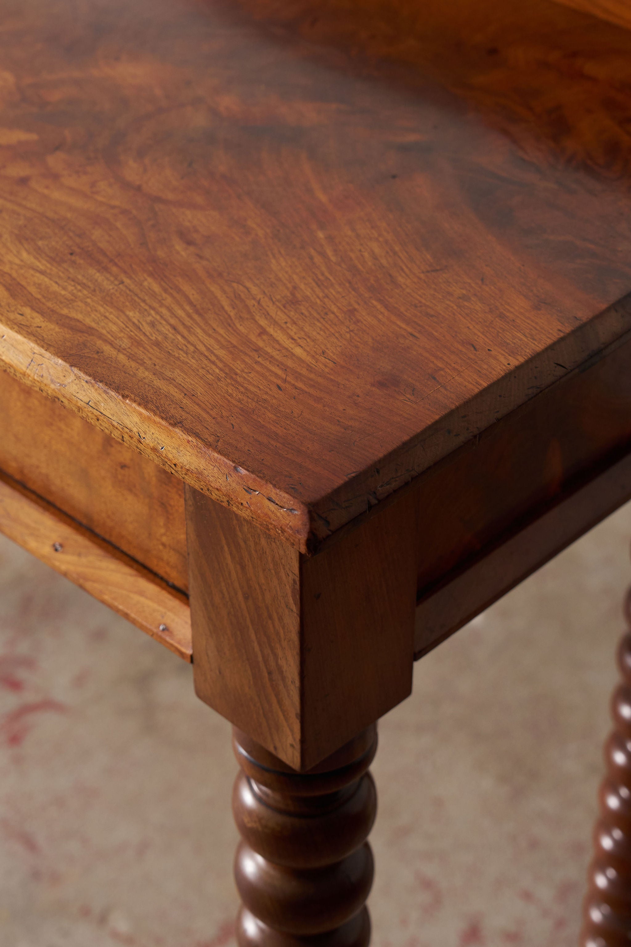 Victorian Mahogany Console with Bobbin Legs