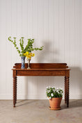Load image into Gallery viewer, Victorian Mahogany Console with Bobbin Legs
