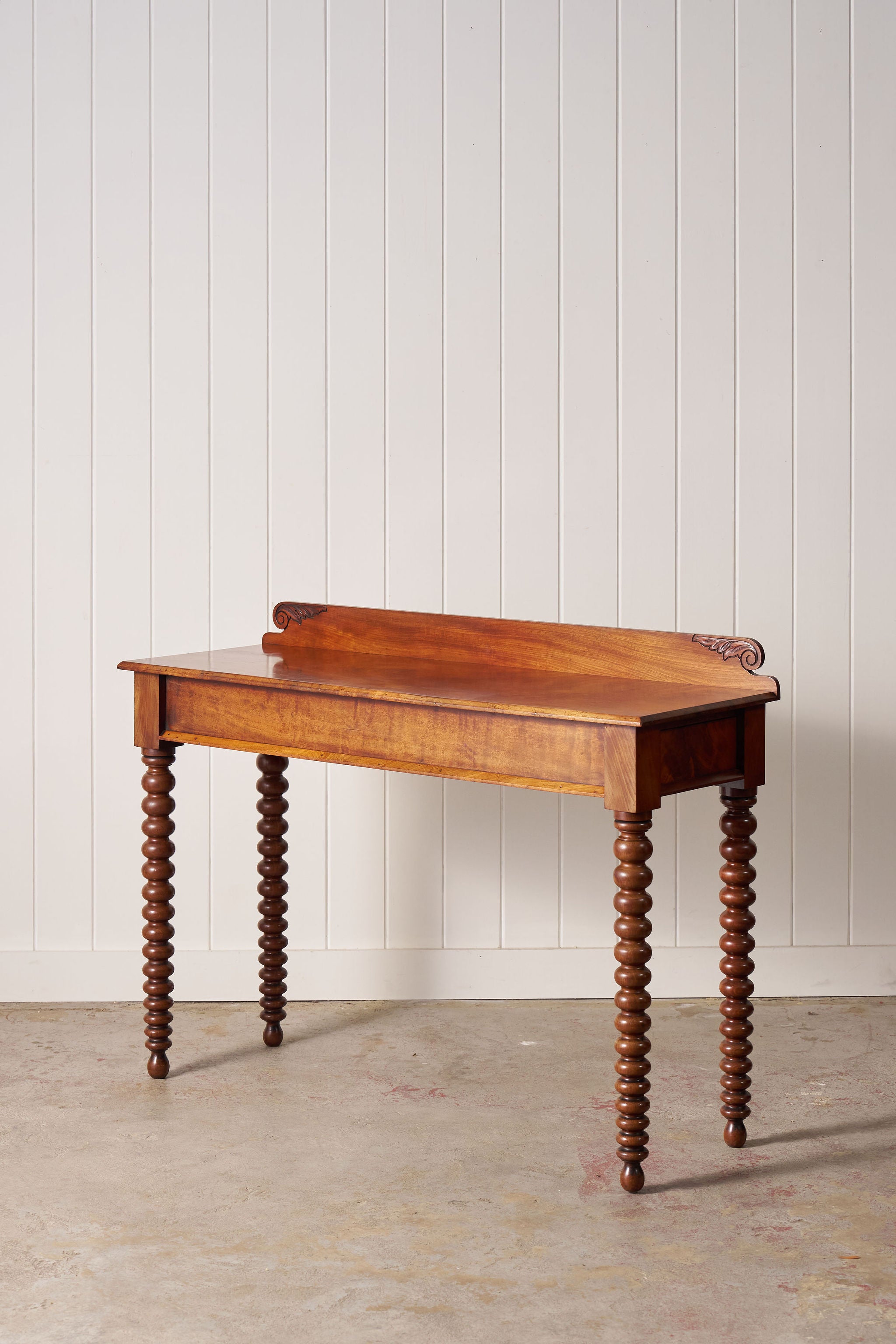 Victorian Mahogany Console with Bobbin Legs