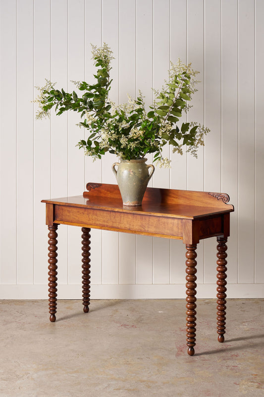 Victorian Mahogany Console with Bobbin Legs