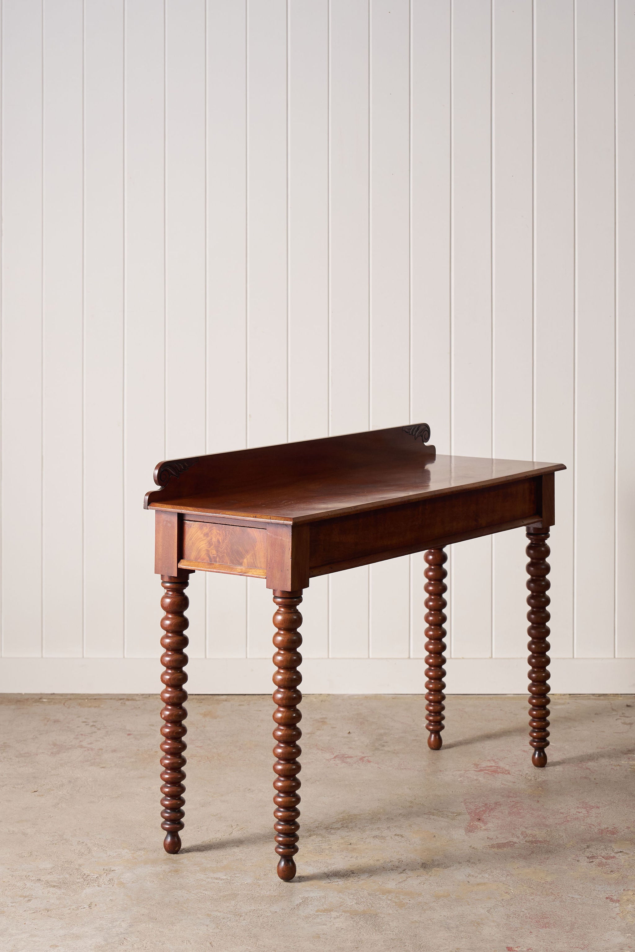 Victorian Mahogany Console with Bobbin Legs
