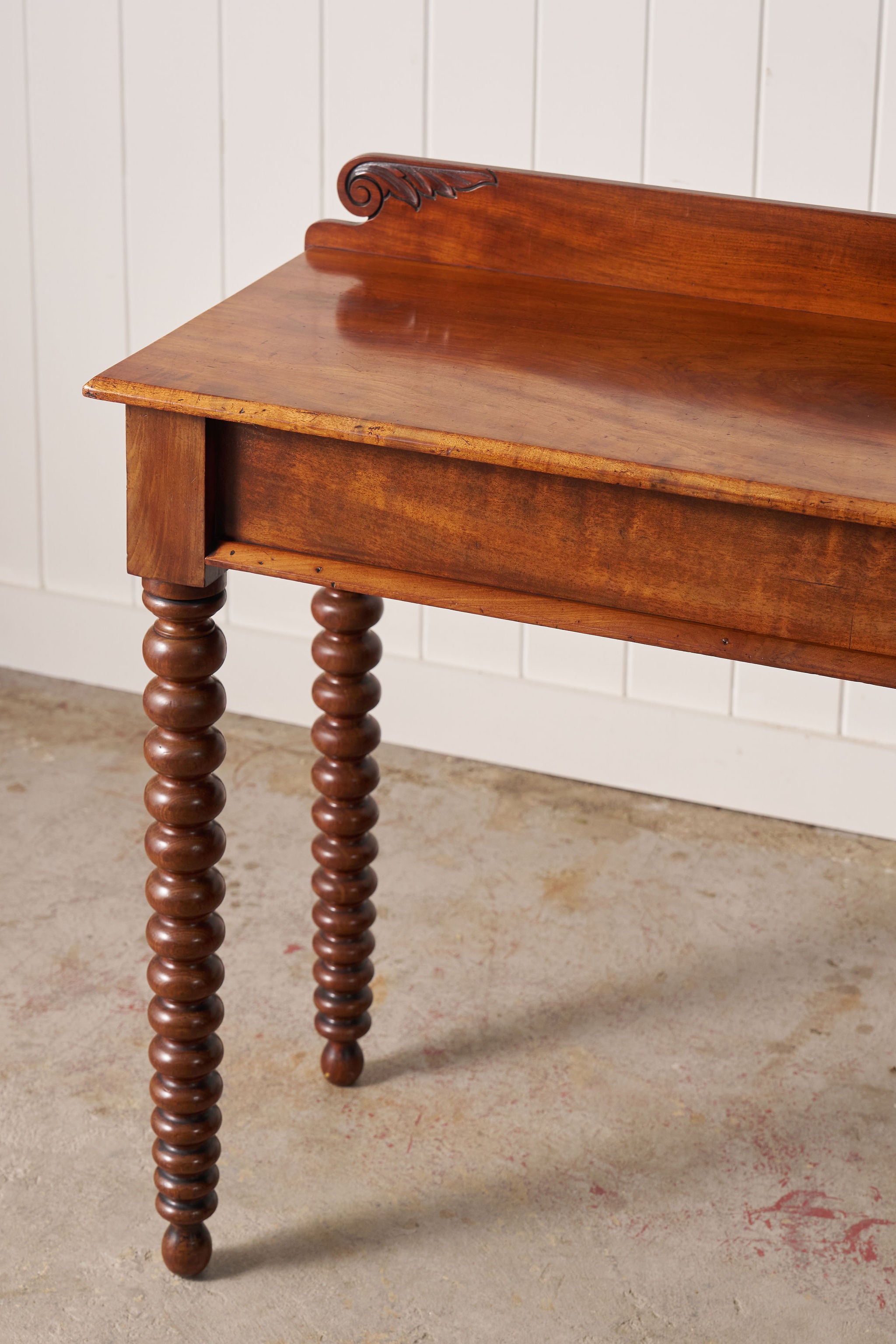 Victorian Mahogany Console with Bobbin Legs