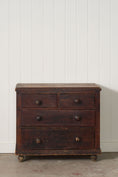 Load image into Gallery viewer, 19th Century 2 over 2 Original Chippy Paint English Pine Chest
