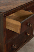 Load image into Gallery viewer, 19th Century 2 over 2 Original Chippy Paint English Pine Chest
