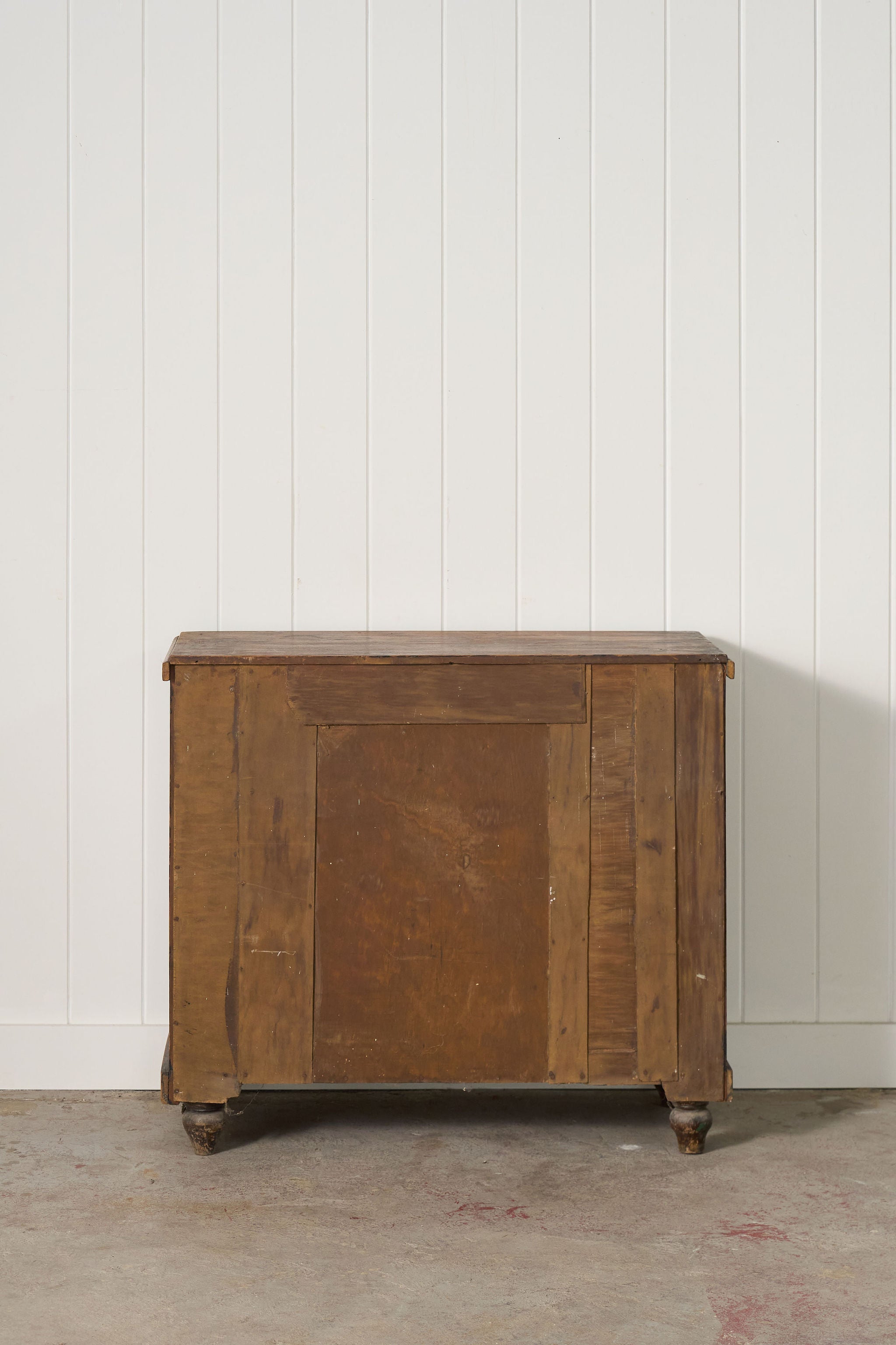 19th Century 2 over 2 Original Chippy Paint English Pine Chest
