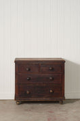 Load image into Gallery viewer, 19th Century 2 over 2 Original Chippy Paint English Pine Chest

