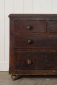 Load image into Gallery viewer, 19th Century 2 over 2 Original Chippy Paint English Pine Chest
