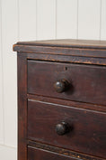 Load image into Gallery viewer, 19th Century 2 over 2 Original Chippy Paint English Pine Chest
