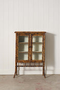 Load image into Gallery viewer, 19th Century Tortoise Bamboo 2-Door Glass Front Cabinet
