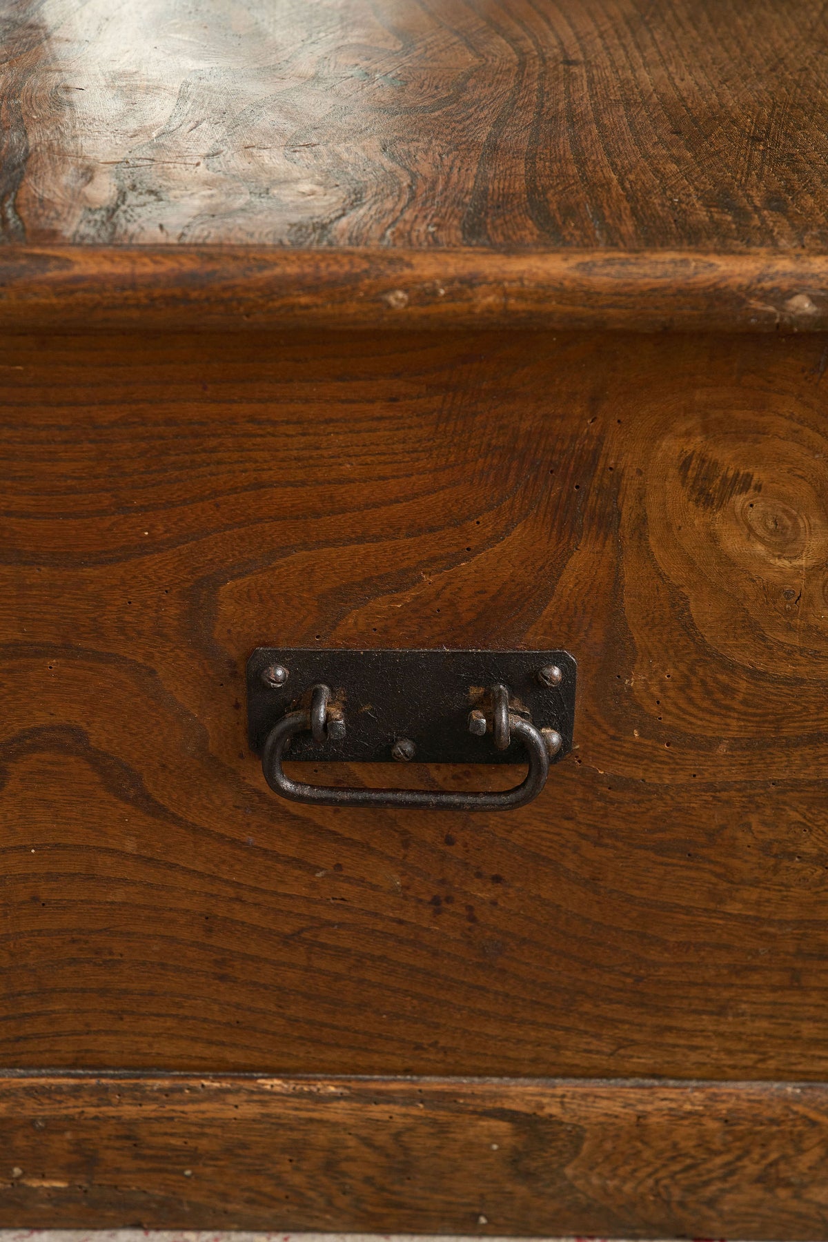 19th Century Elmwood Trunk