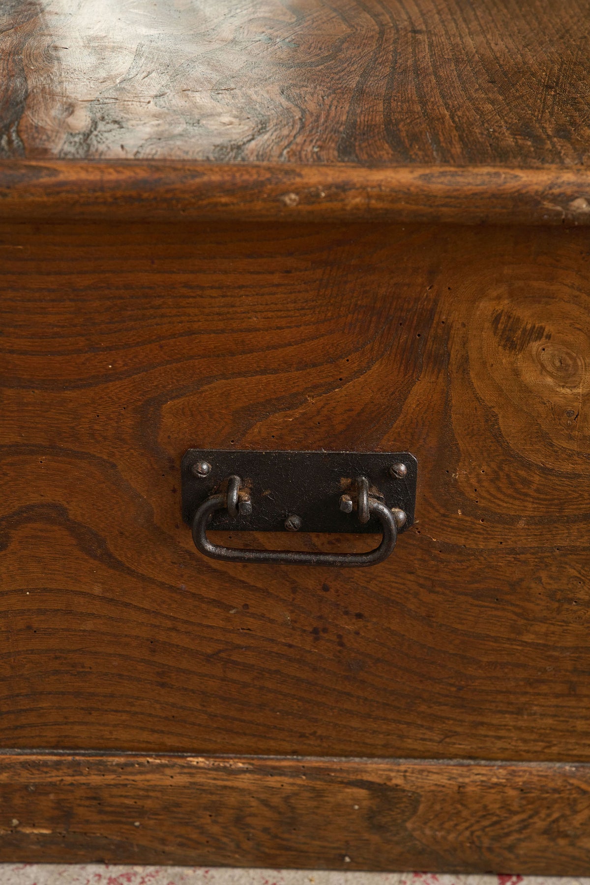 19th Century Elmwood Trunk