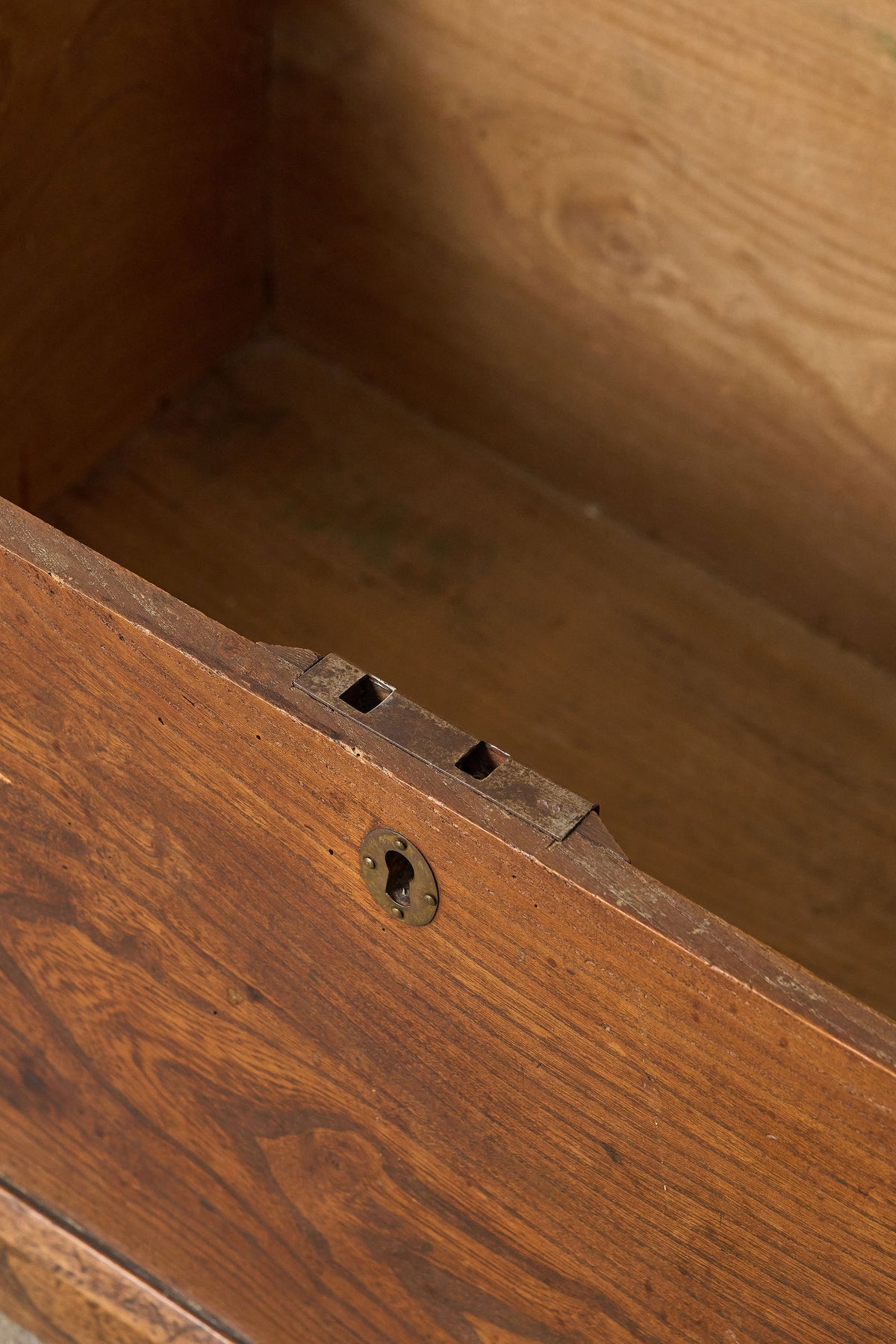 19th Century Elmwood Trunk