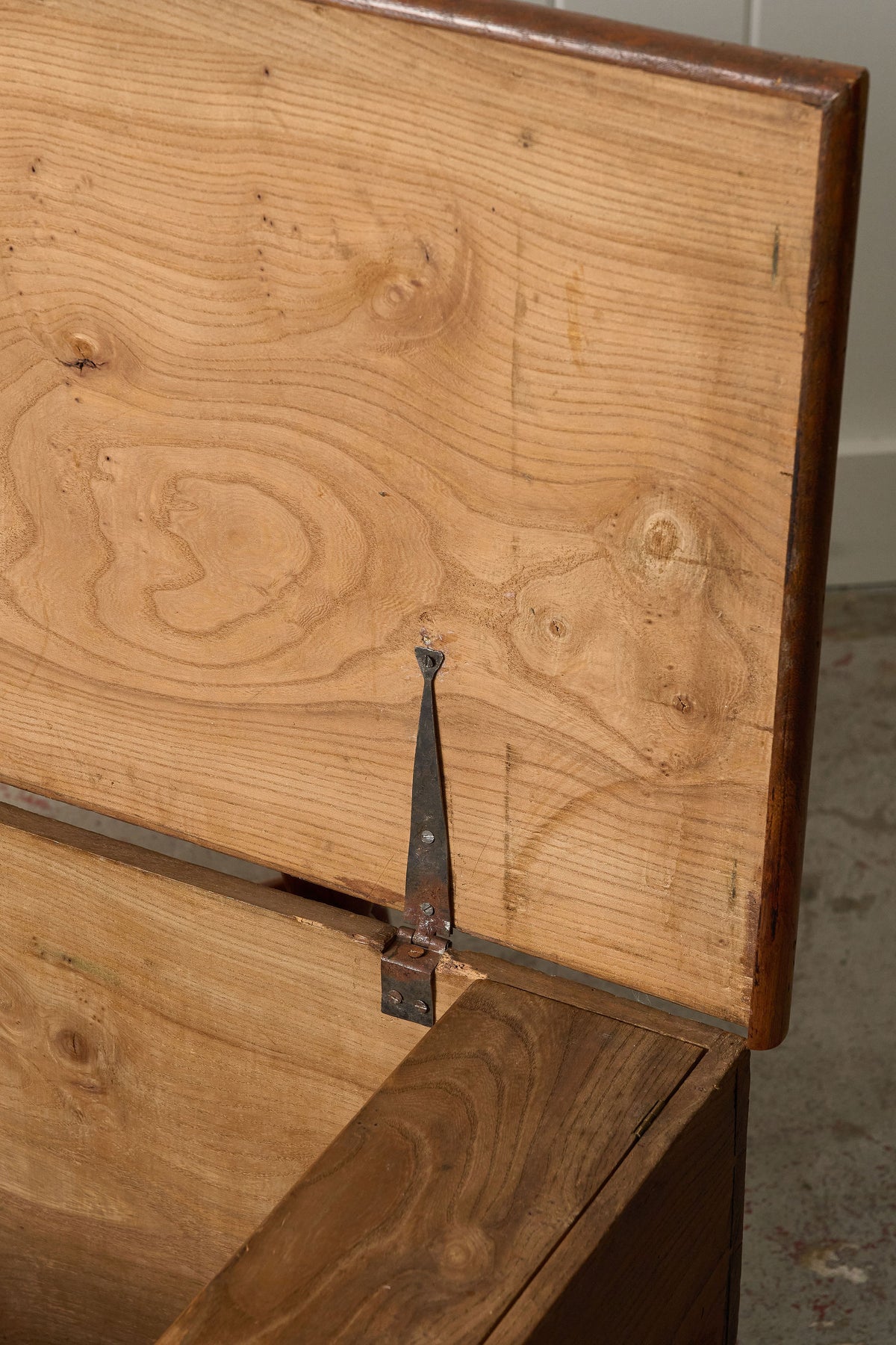 19th Century Elmwood Trunk