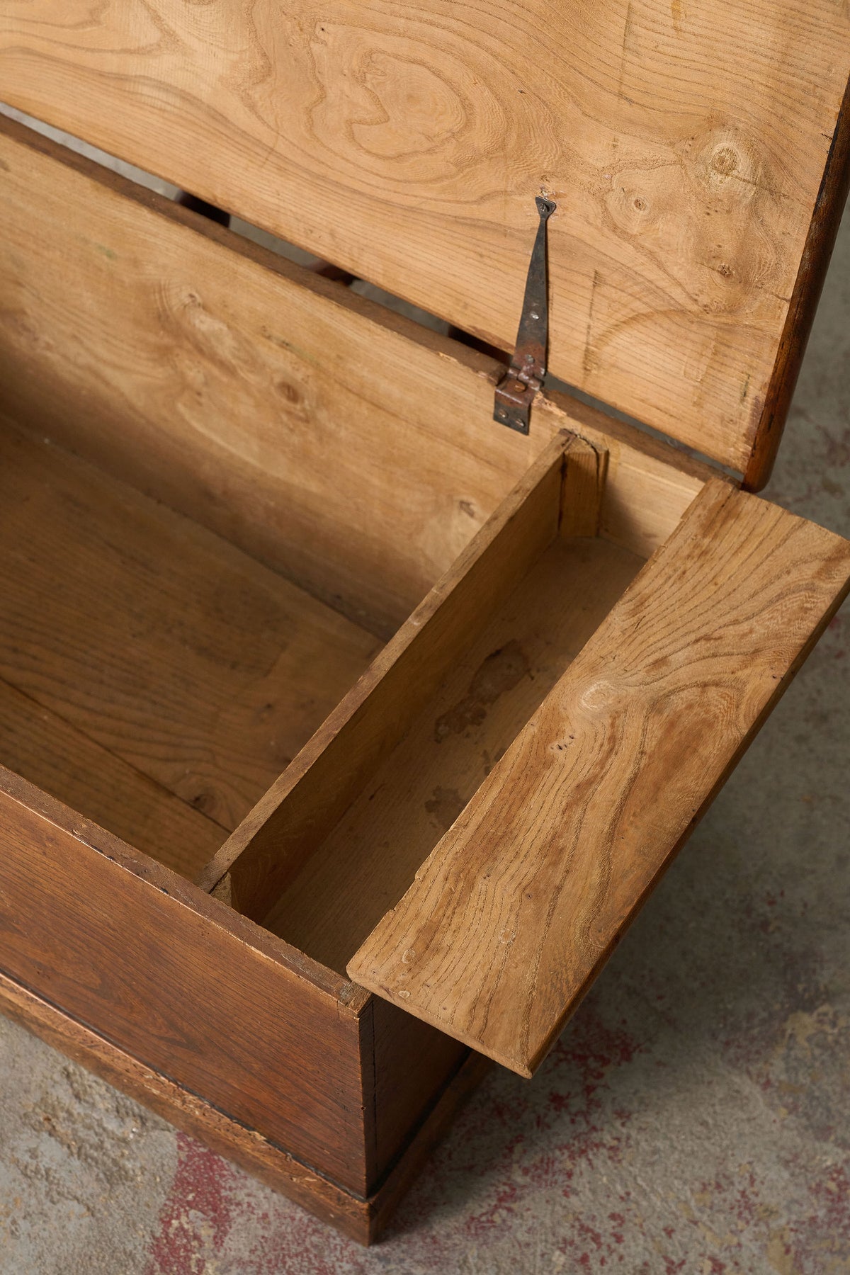 19th Century Elmwood Trunk