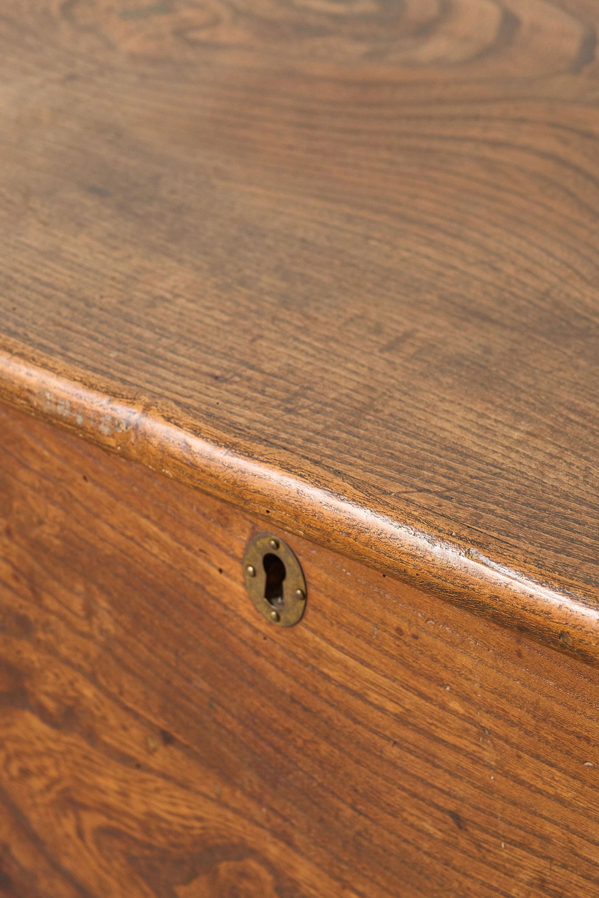 19th Century Elmwood Trunk