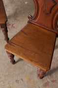 Load image into Gallery viewer, PAIR Victorian Hall Chairs with Petite Floral Cravings
